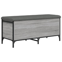 Panca Portaoggetti Grigio Sonoma 102x42x45 cm Legno Multistrato 835150