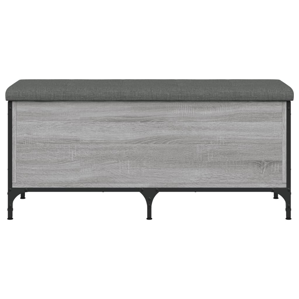 Panca Portaoggetti Grigio Sonoma 102x42x45 cm Legno Multistrato 835150