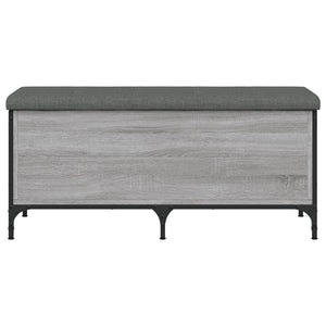 Panca Portaoggetti Grigio Sonoma 102x42x45 cm Legno Multistrato 835150