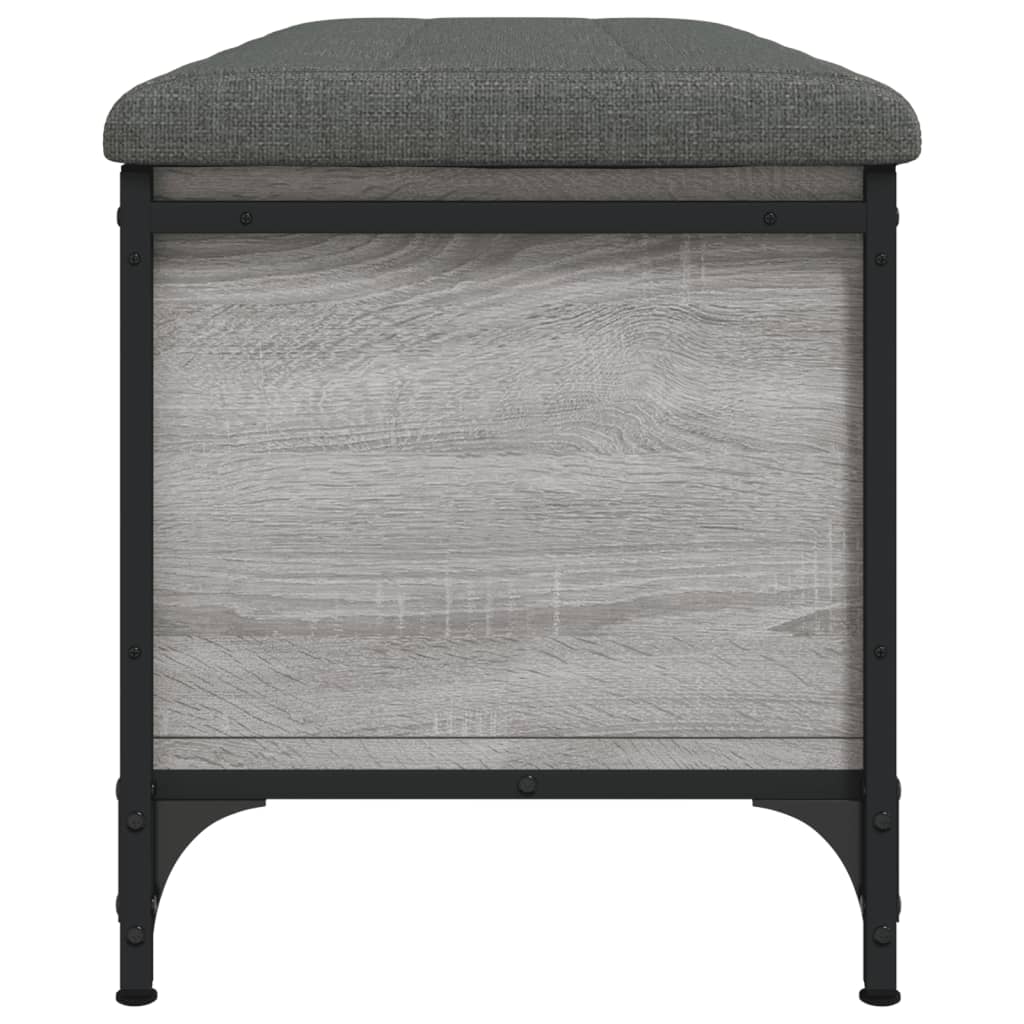 Panca Portaoggetti Grigio Sonoma 102x42x45 cm Legno Multistrato 835150