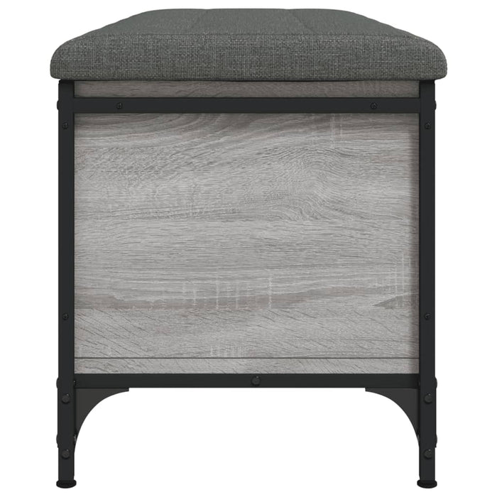 Panca Portaoggetti Grigio Sonoma 102x42x45 cm Legno Multistrato 835150