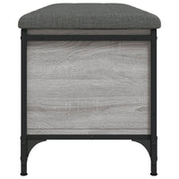 Panca Portaoggetti Grigio Sonoma 102x42x45 cm Legno Multistrato