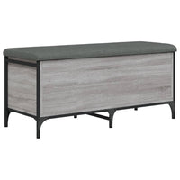 Panca Portaoggetti Grigio Sonoma 102x42x45 cm Legno Multistrato 835150