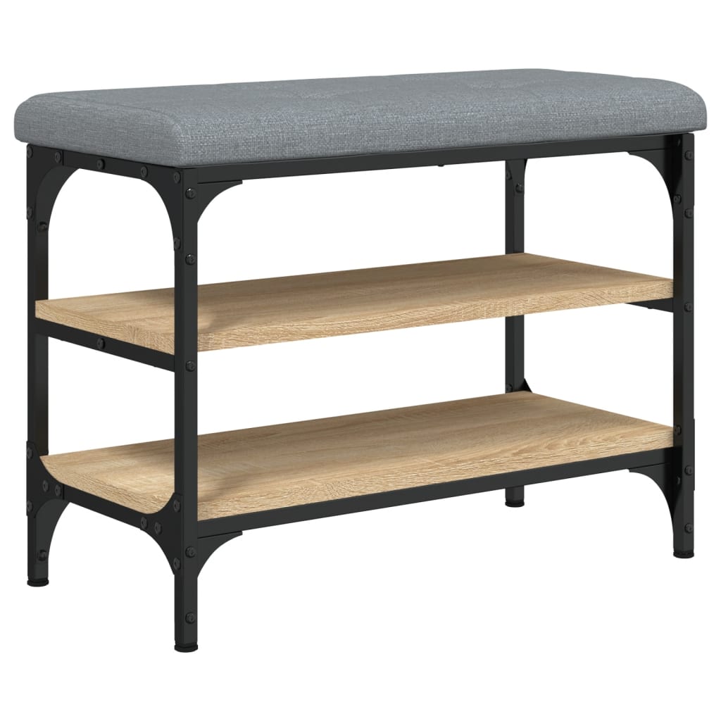 Panca Porta Scarpe Rovere Sonoma 62x32x47 cm Legno Multistratocod mxl 133508