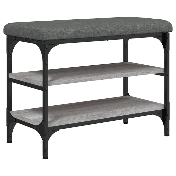 Panca Porta Scarpe Grigio Sonoma 62x32x47 cm Legno Multistrato 835155