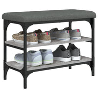 Panca Porta Scarpe Grigio Sonoma 62x32x47 cm Legno Multistrato 835155
