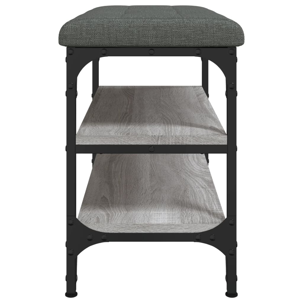Panca Porta Scarpe Grigio Sonoma 62x32x47 cm Legno Multistrato 835155