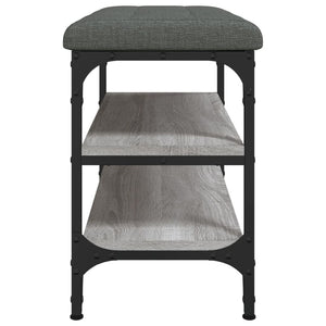Panca Porta Scarpe Grigio Sonoma 62x32x47 cm Legno Multistrato 835155