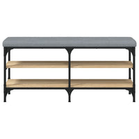 Panca Porta Scarpe Rovere Sonoma 102x32x47 cm Legno Multistrato 835163