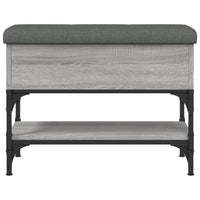 Panca Porta Scarpe Grigio Sonoma 62x32x45 cm Legno Multistrato 835170