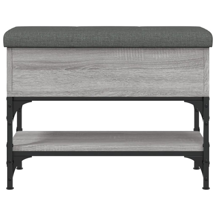 Panca Porta Scarpe Grigio Sonoma 62x32x45 cm Legno Multistrato 835170