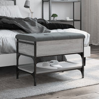 Panca Porta Scarpe Grigio Sonoma 62x42x45 cm Legno Multistrato 835190