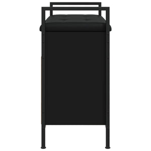 Panca Portaoggetti Nera 65,5x32x57,5 cm in Legno Multistrato