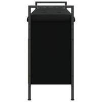 Panca Portaoggetti Nera 85,5x32x57,5 cm in Legno Multistrato 835207