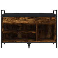 Panca Porta Scarpe Rovere Fumo 85,5x32x57,5 cm