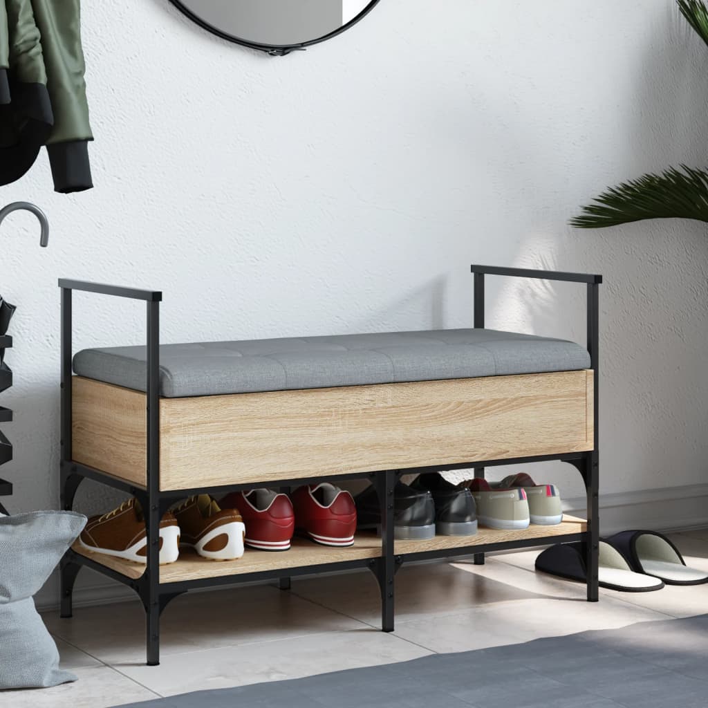 Panca Porta Scarpe Rovere Sonoma 85,5x42x57,5 cm 835230