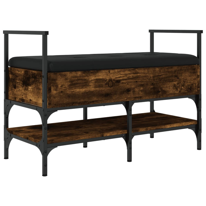 Panca Porta Scarpe Rovere Fumo 85,5x42x57,5cm Legno Multistrato 835231