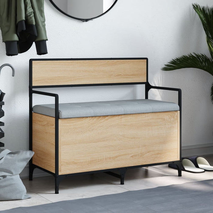 Panca Portaoggetti Rovere Sonoma 85,5x42x73,5 cm Multistrato 835235