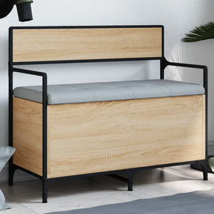 Panca Portaoggetti Rovere Sonoma 85,5x42x73,5 cm Multistrato 835235