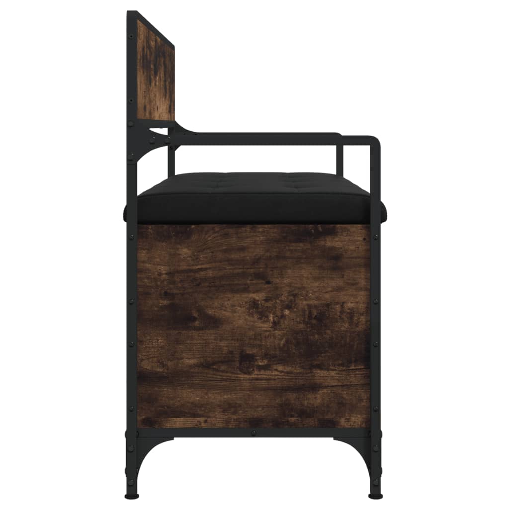 Panca Portaoggetti Rovere Fumo 85,5x42x73,5cm Legno Multistrato 835236