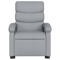 Poltrona Alzapersona Massaggi Reclinabile Grigio Chiaro Tessuto 3203990