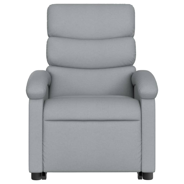 Poltrona Alzapersona Massaggi Reclinabile Grigio Chiaro Tessuto 3203990