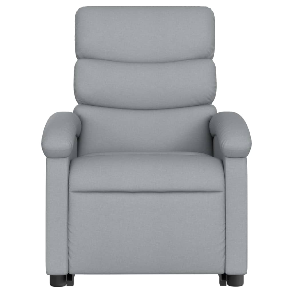 Poltrona Alzapersona Massaggi Elettrica Grigio Chiaro Tessuto 3204014