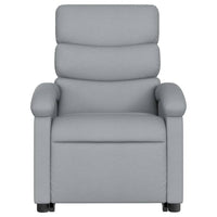 Poltrona Alzapersona Massaggi Elettrica Grigio Chiaro Tessuto 3204014