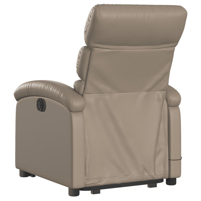 Poltrona Alzapersone Massaggi Reclinabile Cappuccino Similpelle 3204053