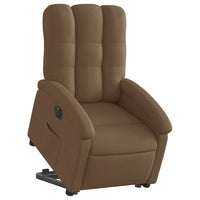 Poltrona Alzapersona Reclinabile Elettrica Marrone Tessuto 3204120