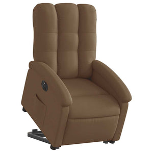 Poltrona Alzapersona Reclinabile Elettrica Marrone Tessuto 3204120