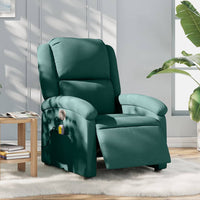 Poltrona Massaggiante Reclinabile Elettrica Verde Scuro Tessutocod mxl 84938