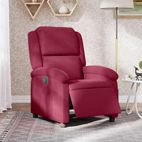Poltrona Elettrica Reclinabile Rosso Vino in Tessuto 3204283