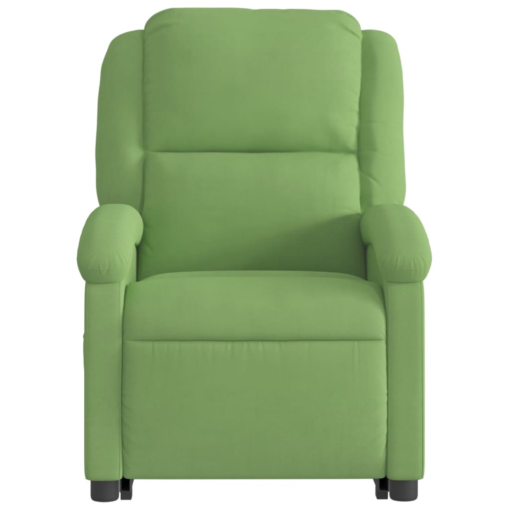 Poltrona Alzapersona Massaggi Elettrica Verde Chiaro Velluto 3204336