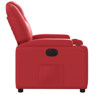 Poltrona Reclinabile Elettrica Rossa in Similpelle 3204421