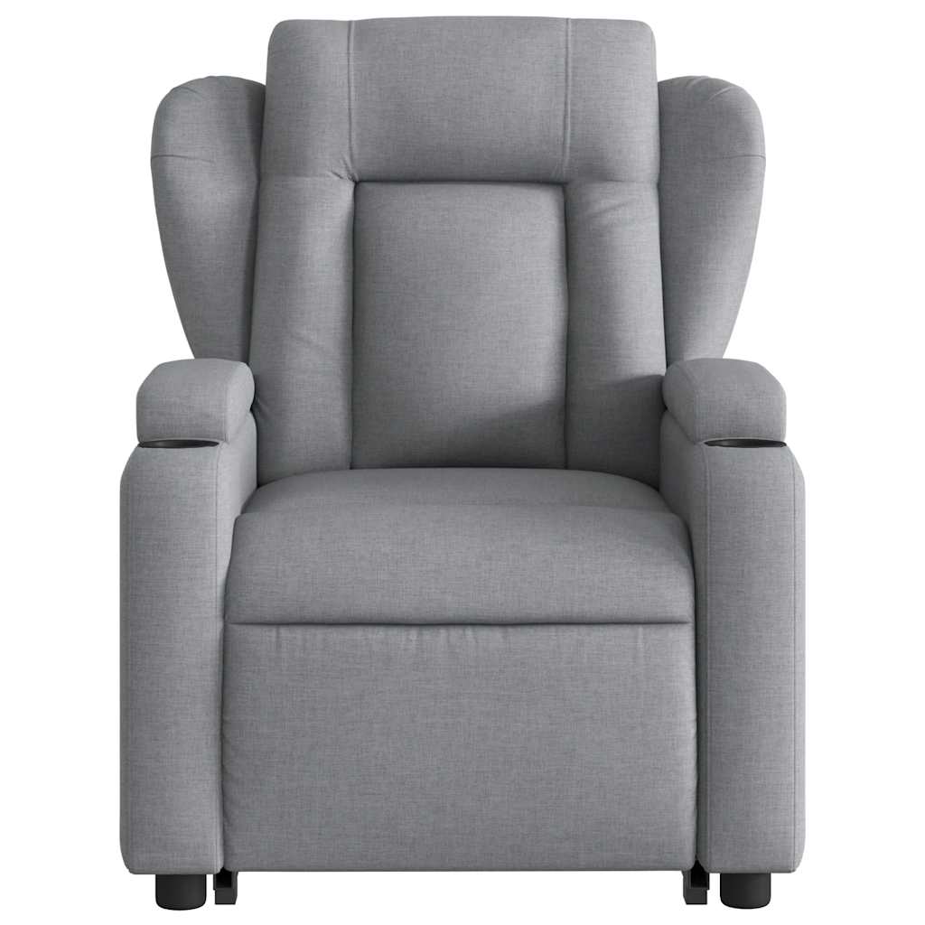 Poltrona Alzapersona Massaggi Elettrica Grigio Chiaro Tessuto 3204518