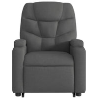 Poltrona Alzapersona Massaggi Reclinabile Grigio Scuro Tessuto 3204609