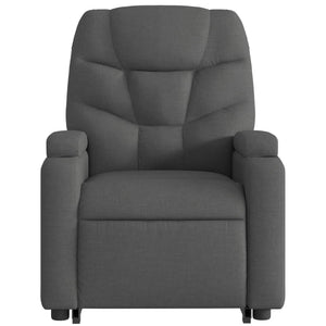 Poltrona Alzapersona Massaggi Reclinabile Grigio Scuro Tessuto 3204609