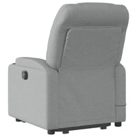 Poltrona Alzapersona Massaggi Elettrica Grigio Chiaro Tessuto 3204632