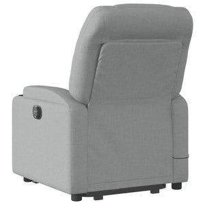 Poltrona Alzapersona Massaggi Elettrica Grigio Chiaro Tessuto 3204632