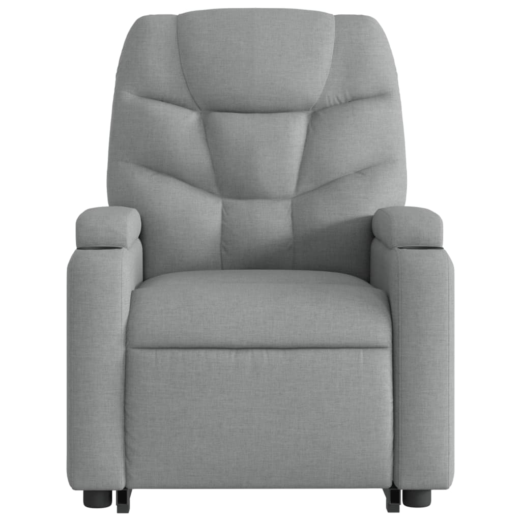 Poltrona Alzapersona Massaggi Elettrica Grigio Chiaro Tessuto 3204632
