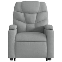 Poltrona Alzapersona Massaggi Elettrica Grigio Chiaro Tessuto 3204632