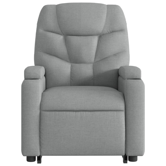 Poltrona Alzapersona Massaggi Elettrica Grigio Chiaro Tessuto 3204632