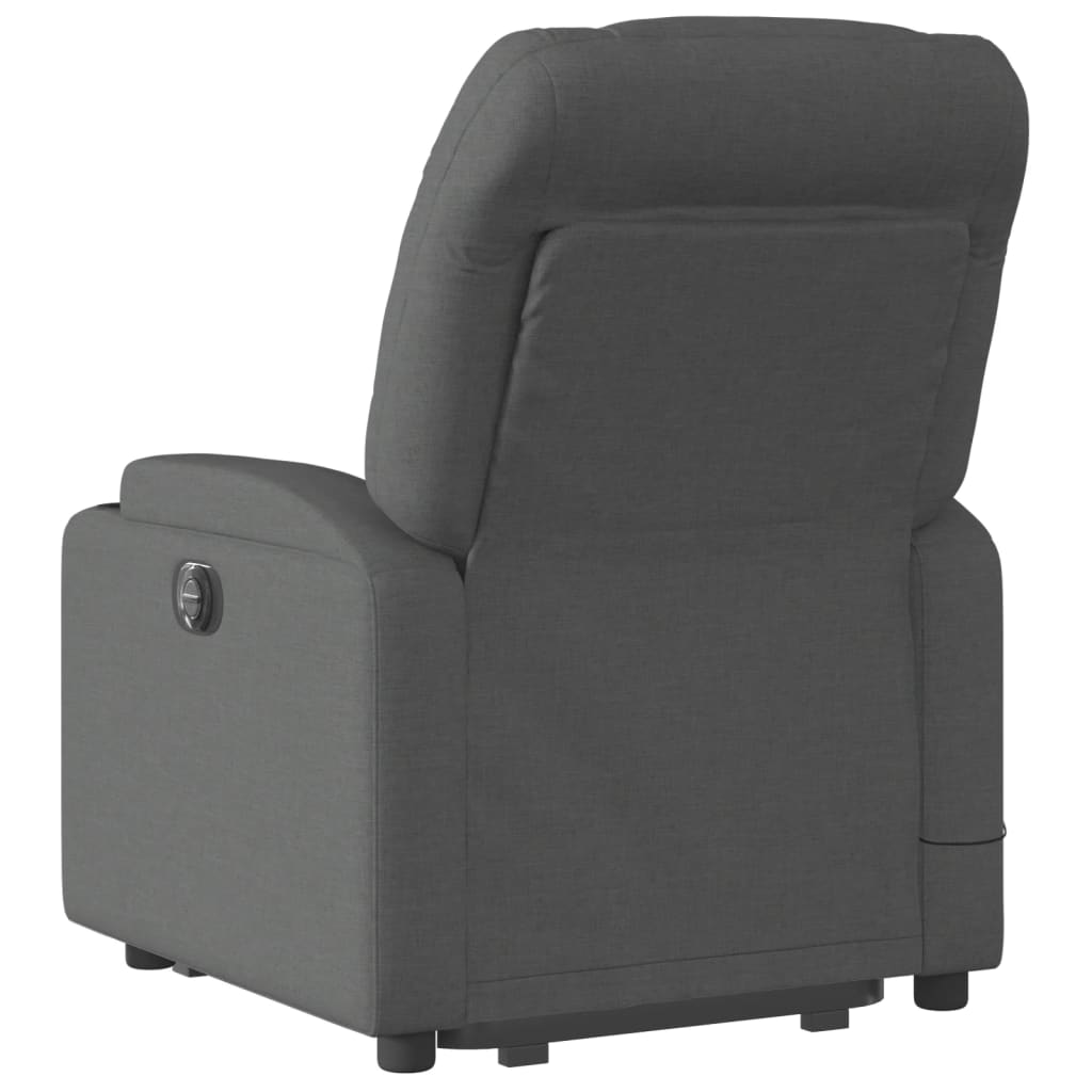 Poltrona Alzapersona Massaggi Elettrica Grigio Scuro Tessuto 3204633