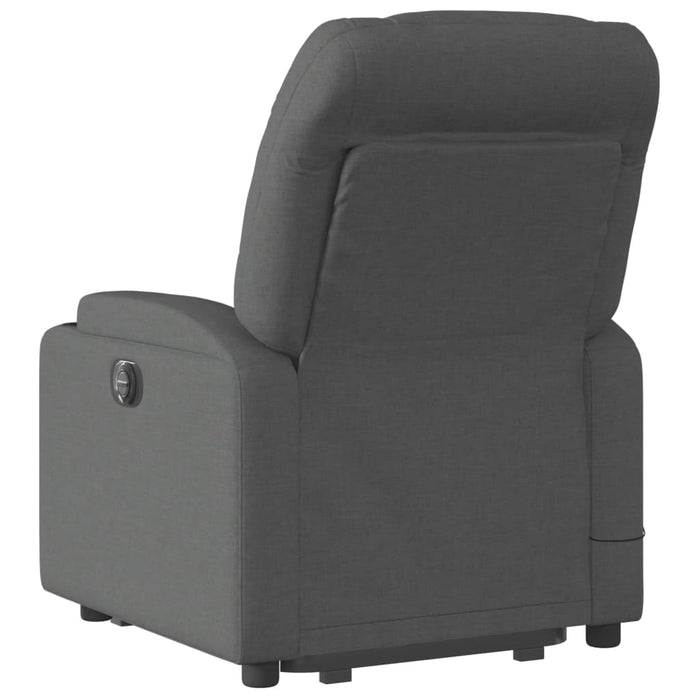 Poltrona Alzapersona Massaggi Elettrica Grigio Scuro Tessuto 3204633
