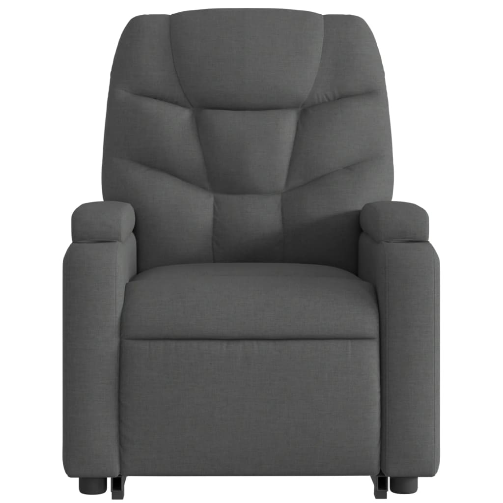 Poltrona Alzapersona Massaggi Elettrica Grigio Scuro Tessuto 3204633
