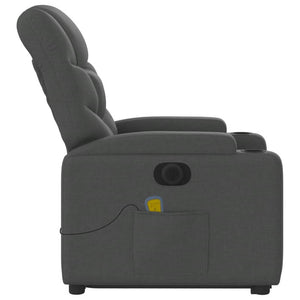 Poltrona Alzapersona Massaggi Elettrica Grigio Scuro Tessuto 3204633