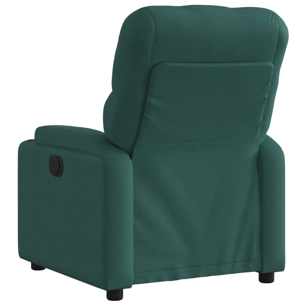 Poltrona Elettrica Reclinabile Verde Scuro in Tessuto 3204692