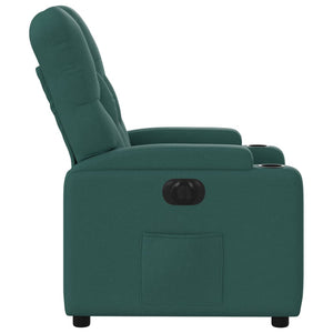 Poltrona Elettrica Reclinabile Verde Scuro in Tessuto 3204692