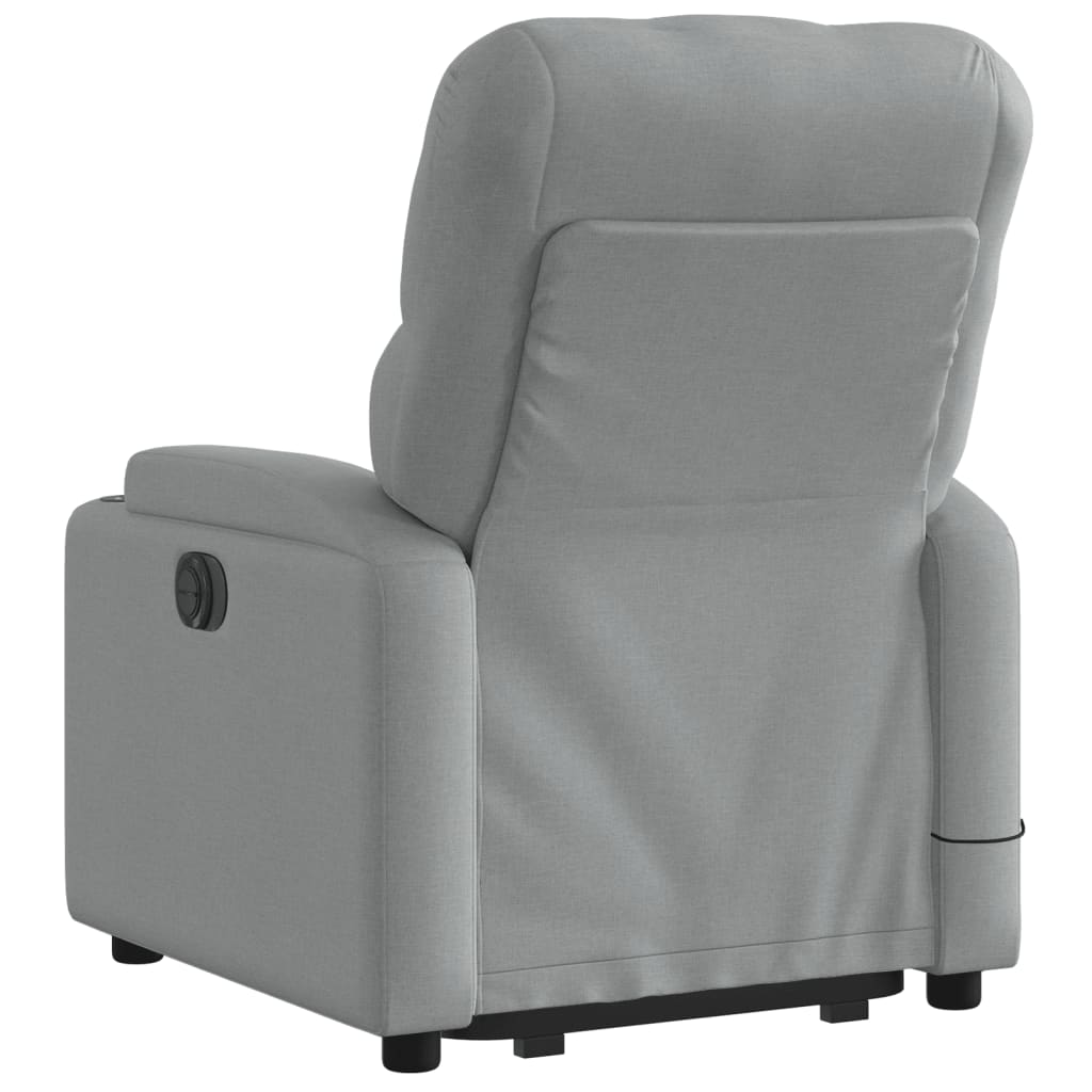Poltrona Alzapersona Massaggi Elettrica Grigio Chiaro Tessuto 3204746